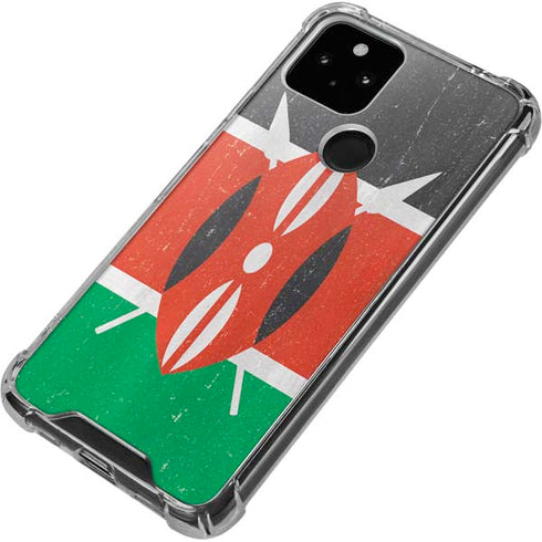 Kenya Flag Distressed Google Pixel 4a 5G Clear Case